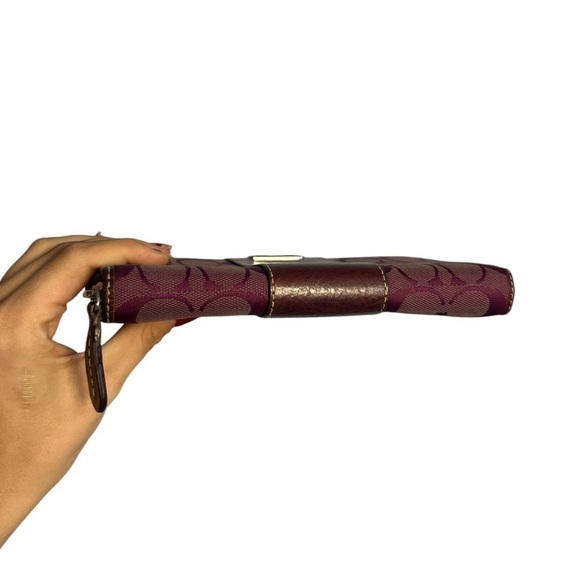 Coach Color Block Monogram Zip Around Wallet - Picture 3 of 6